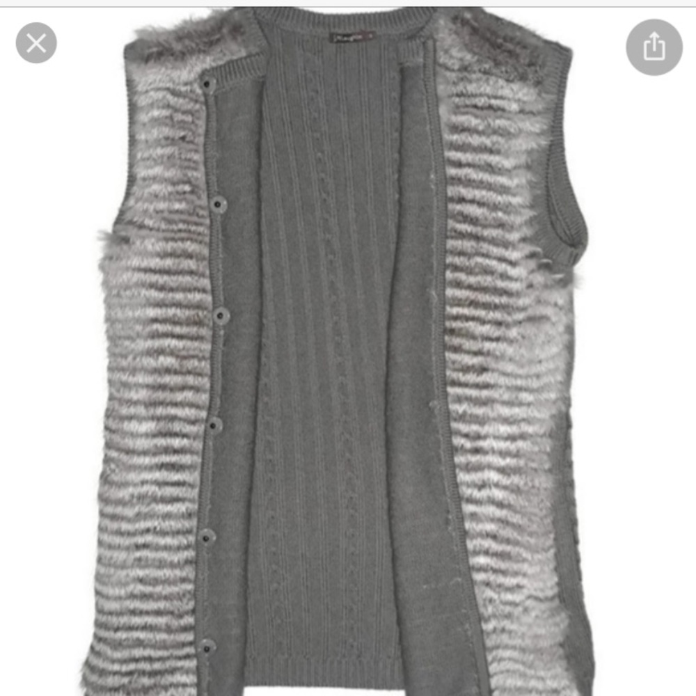 J.McLaughlin 100% rabbit fur merino wool vest L